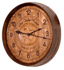 Wine Barrel Clock - Western & Ranch