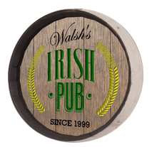 Bar Barrel Sign - Irish Pub