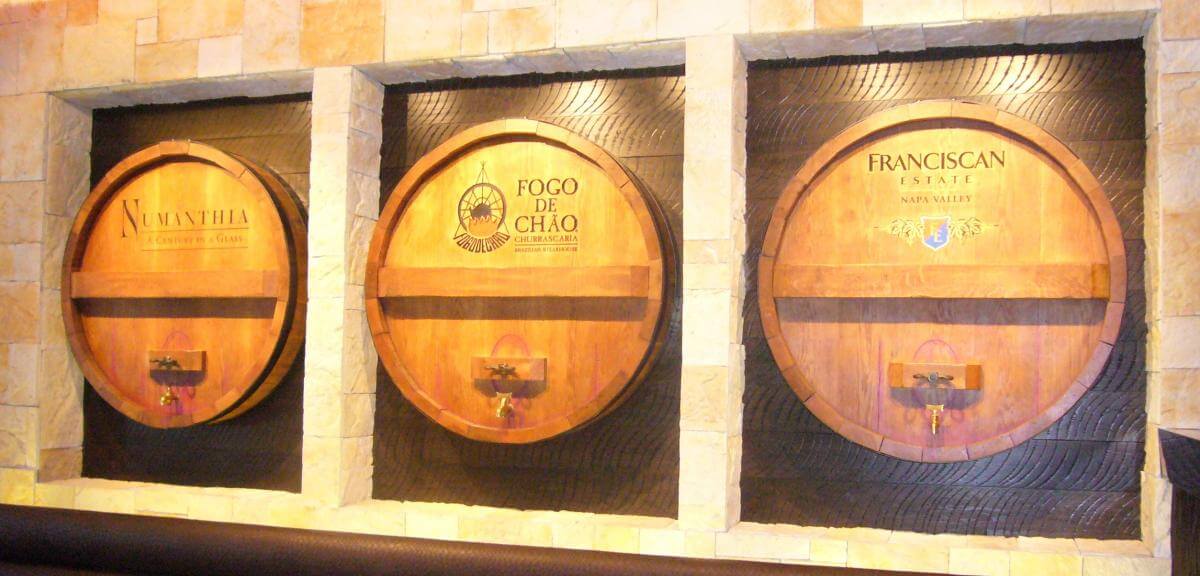 Fogo De Chao Chicago wine casks