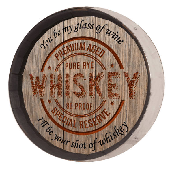 Whiskey Barrel Sign - Whiskey Label