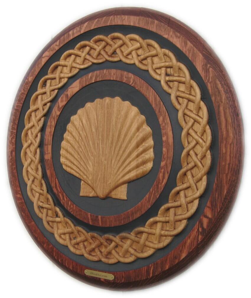 Scallop Celtic Weave Flat Head Barrel Carving by eWoodArt