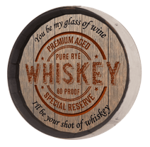 Whiskey Barrel Sign - Whiskey Label
