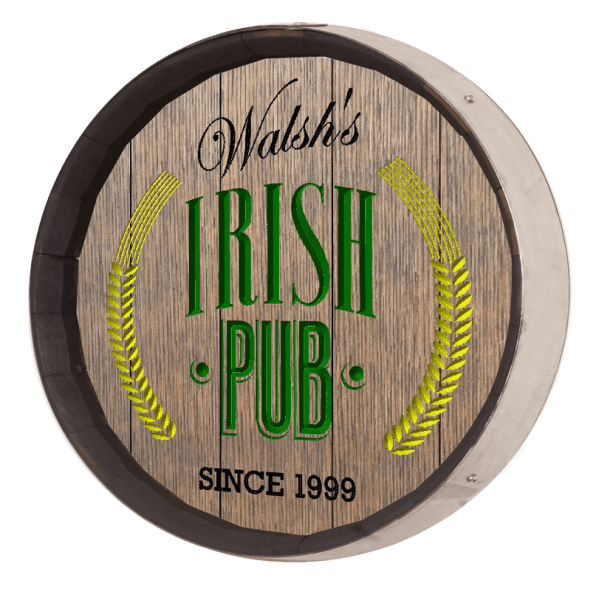 Bar Barrel Sign - Irish Pub