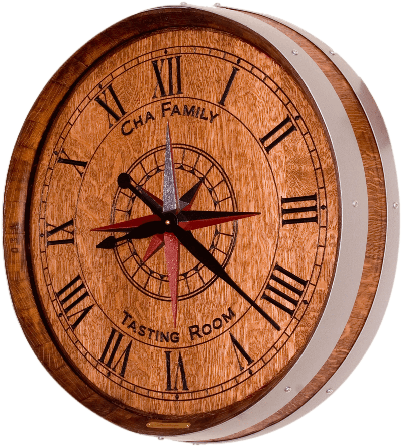Compass Rose Barrel Clock 