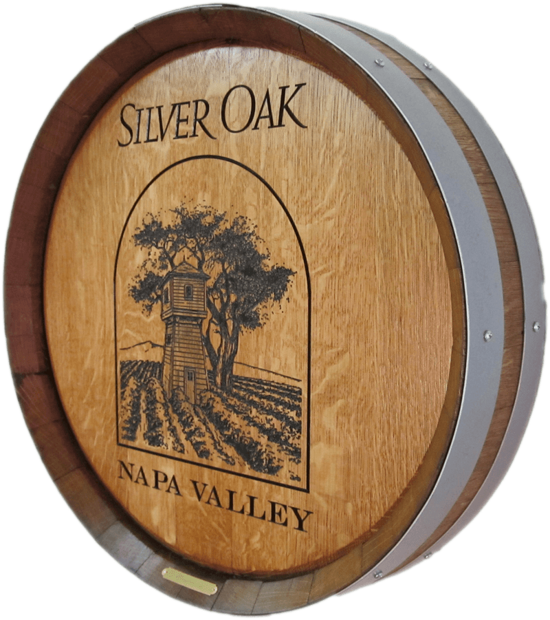 Silver Oak Logo'd Barrel Carving