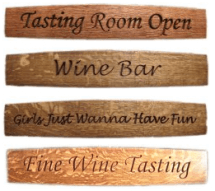 Personalized Wine Barrel Stave Signs